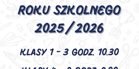 Rozpoczęcie roku szkolnego 2025/20265